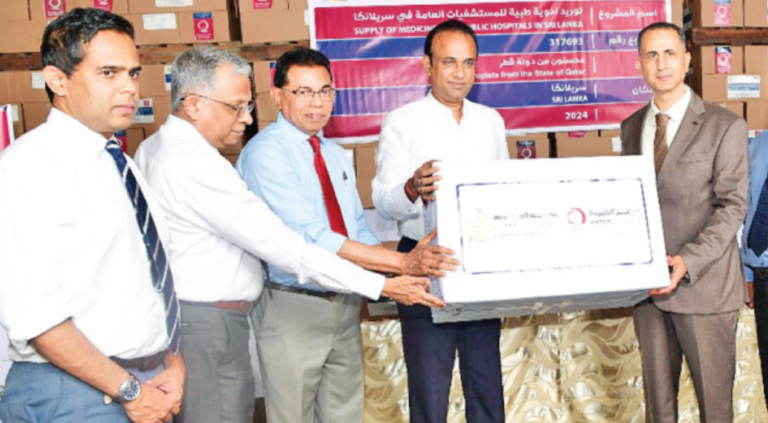 Qatar Donates Rs 120 Million Worth of Medicines to Sri Lanka