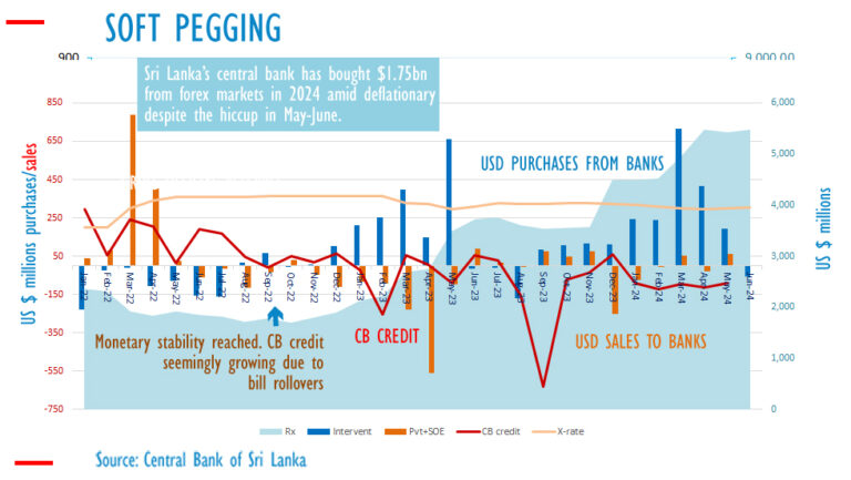 Sri Lanka central bank net seller in fx markets in June