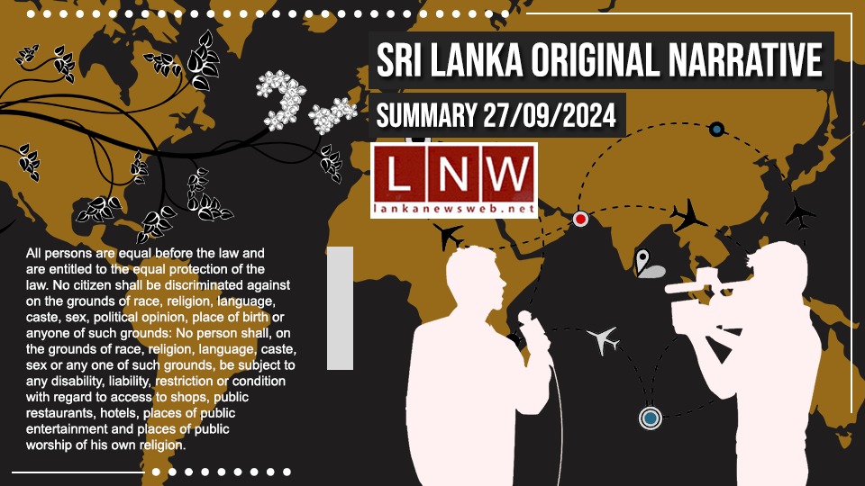 Sri Lanka Original Narrative Summary: 27/09