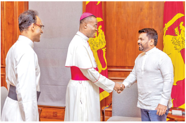 Vatican Ambassador meets President, extends Papal support for SL’s progress