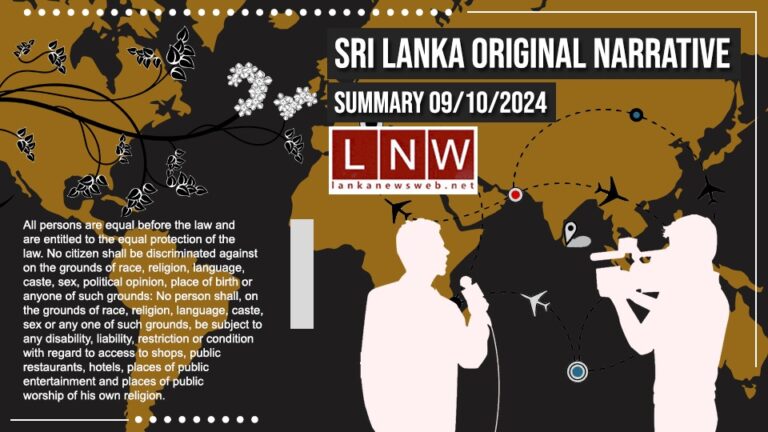 Sri Lanka Original Narrative Summary: 09/10