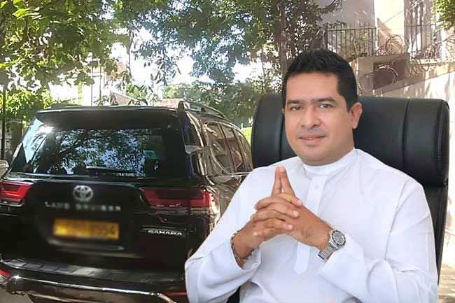 Controversial luxury vehicle of ex-MP Sujeewa Senasinghe released on Rs. 100 mn bond