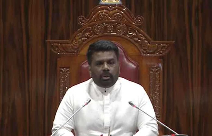 akd parliament throne speech president anura kumara dissanayake