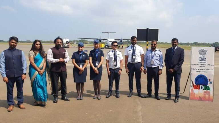 Direct flight service between Tiruchirappalli and Jaffna resumes after nearly five decades