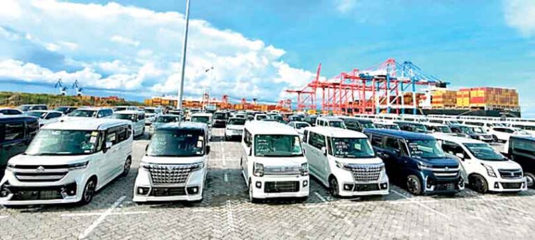 First set of 196 vehicles for local market arrives at Hambantota Port from Japan