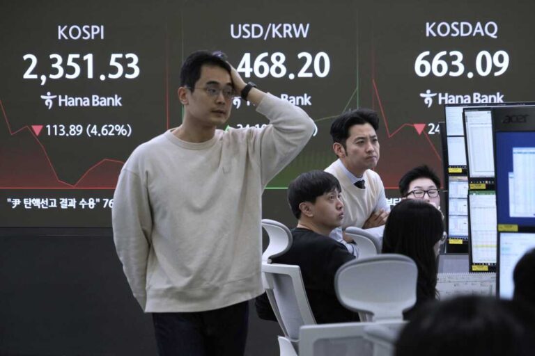 Global markets tumble amid escalating trade dispute between Washington and key allies