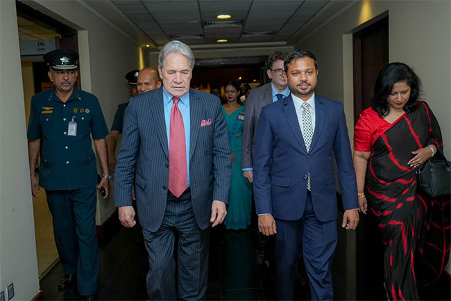 New Zealand Deputy Prime Minister arrives in Sri Lanka