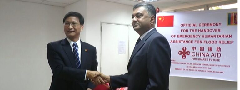 China donates emergency relief supplies worth Rs. 400 mn to assist Sri Lanka’s flood recovery