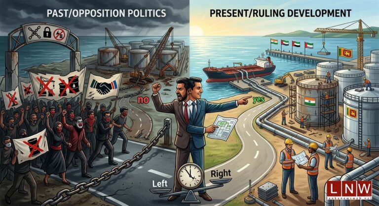 Ruling JVP’s Opposition Politics Stall Trinco Oil Tank Development Progress