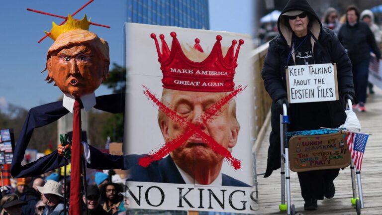 “NO KINGS” Protests Sweep Across U.S. as Demonstrators Rally Against Trump Policies