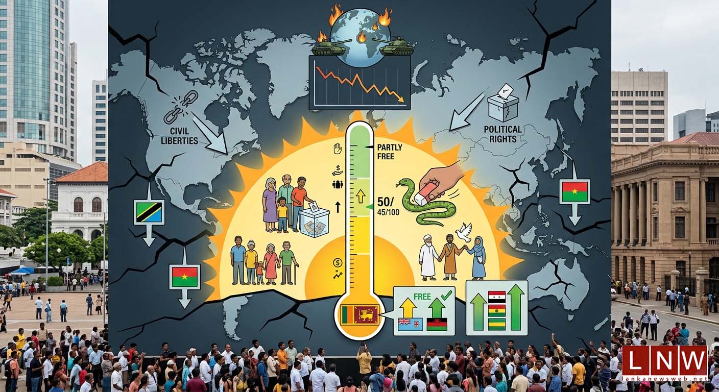 Sri Lanka Marks Democratic Gains Despite Continued Global Decline in Freedom