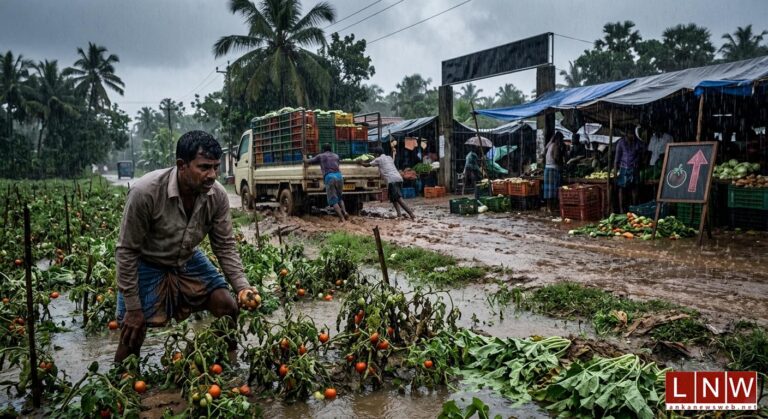 Heavy Rains Threaten Vegetable Supplies as Markets Brace for Price Surge