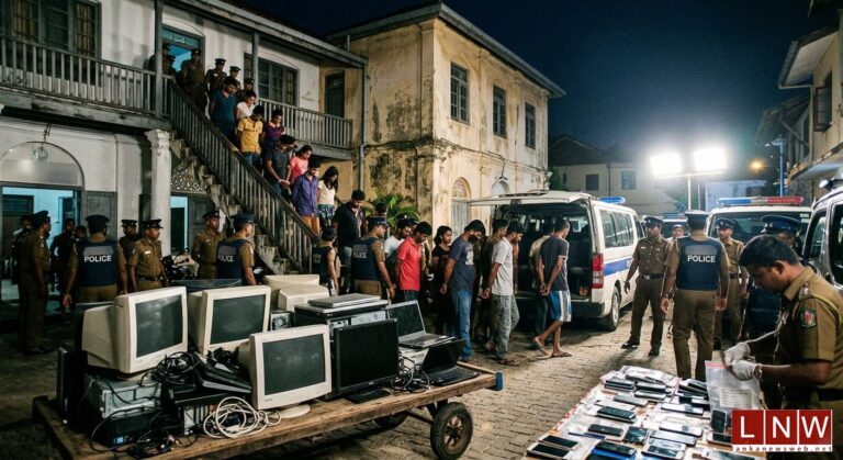 Nearly 200 Foreign Nationals Held in Southern Sri Lanka Over Alleged Online Fraud Network