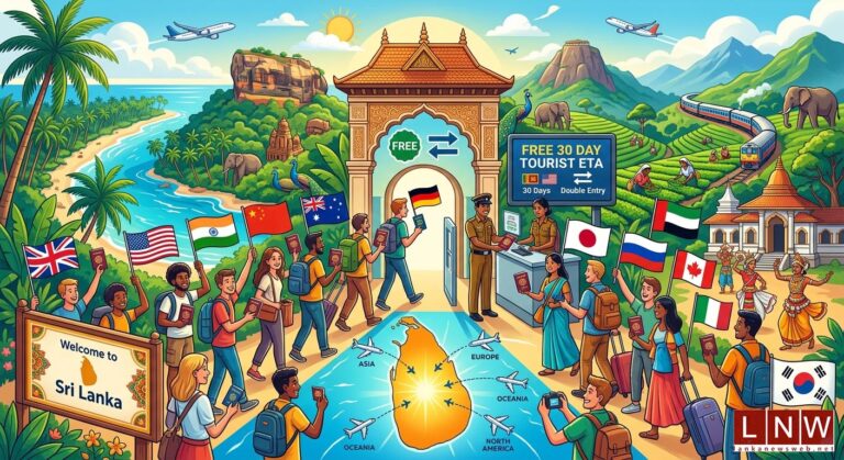 Sri Lanka Introduces Free Tourist ETA Scheme for Travellers from 40 Nations