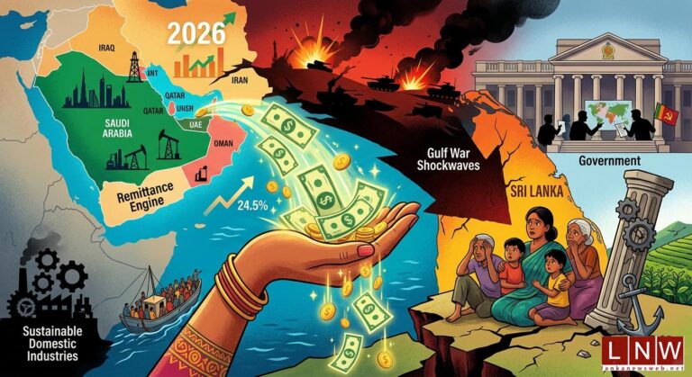 Sri Lanka’s Lifeline Abroad Faces Gulf War Shockwaves