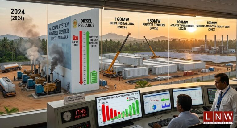 Sri Lanka Targets Major Cut in Diesel Power Use with 750MW Battery Storage Expansion
