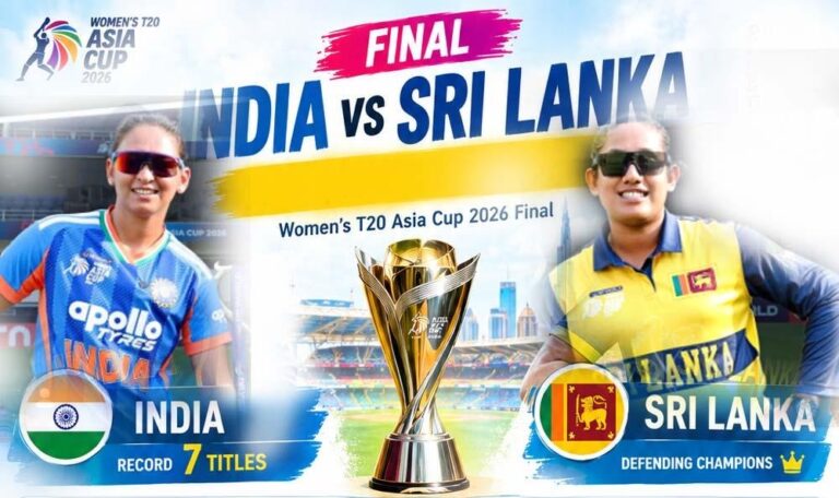India and Sri Lanka Set for High-Stakes Women’s T20 Asia Cup Final