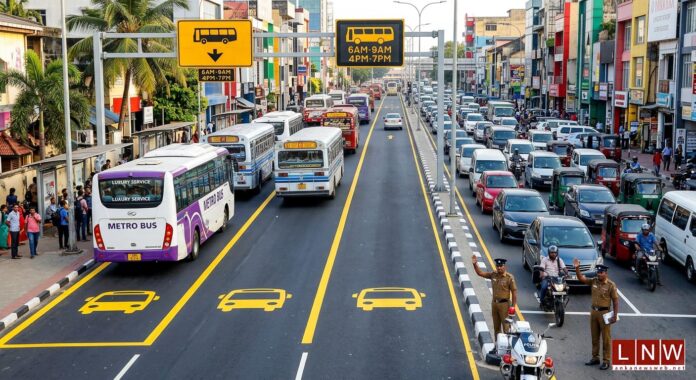 Police to Tighten Enforcement of Colombo Bus Priority Lanes