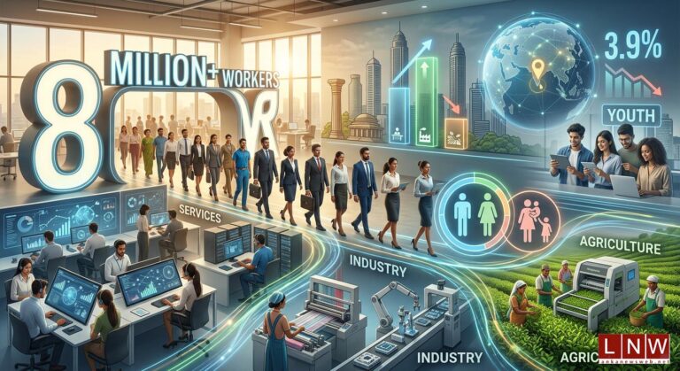 Sri Lanka’s Workforce Tops Eight Million as Services Sector Expands